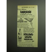 1960 Holland House Manhattan Mix Ad - Enjoy delicious Daiquiri Cocktails-at home