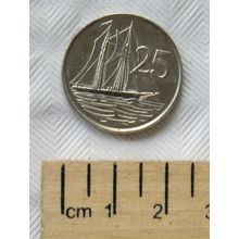1996 Cayman Islands 25 cents coin