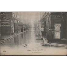 Rue Saint-André-des-Arts, Crue de la Seine, Paris, 1910 - Le Deley CPA