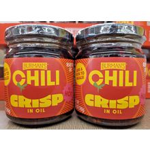 Burman's Hot Chili Crisp in Oil 6.35oz 180g (2 Jars)