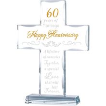 YWHL 60Th Anniversary Cross Gifts for Couple Parents, 60 Years Wedding Anniversa