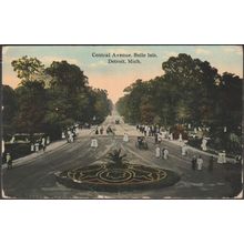 Central Avenue, Belle Isle, Detroit, Michigan, c.1910 - Curt Teich Postcard