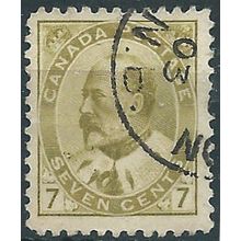 Canada 1903 SG180 7c Yellow-Olive Fine Used ....