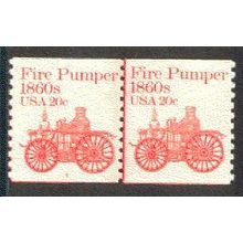 1908 20c Fire Pumper Fine MNH Dry Gum CNP Left 7 V0018