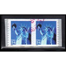 Used 3477 34c Statue of Liberty Fine CNP Left 1111 SQ PA3768