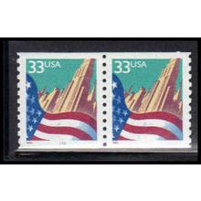 3280 33c U.S. Flag Over City Very Fine MNH CNP Left 1111 PA2061
