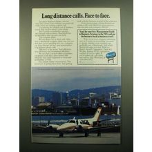 1980 Beechcraft Duke Plane Ad - Long Distance Calls Face to Face