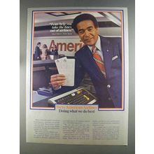 1980 American Airlines Ad - Take the Lines Out Of