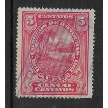 HONDURAS 1911 COASTAL LANDSCAPES 5c ROSE SG 142 FINE USED
