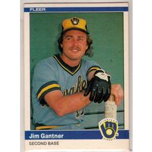 1984 Fleer baseball card #200 Jim Gantner - Brewers