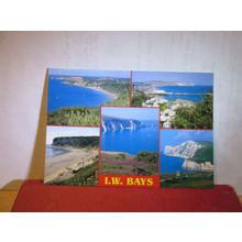 multiview, ISLE OF WIGHT BAYS unused postcard by Nigh =