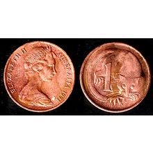 Australia One Cent 1971 Used Coin Possum Queen Elizabeth II 1c QE II mm