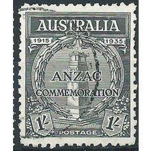 Australia 1935 SG155 1/- Black ANZAC Fine Used .. ..