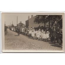 Children's Parade in Partington RP Postcard Manchester P3