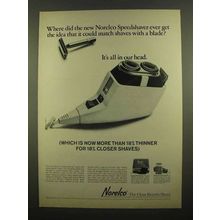 1965 Norelco Speedshaver Ad - Match Shaves with Blade