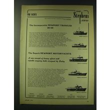 1970 Joseph Stephens Newport Trawler and Motoryachts Ad - The incomparable