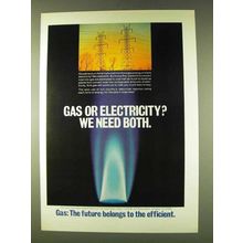 1979 AGA American Gas Association Ad - Gas Electricity