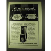 1979 Christian Brothers XO Rare Reserve Brandy Ad