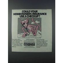 1981 Safeco Insurance Ad - Homeowners - Pink Panther