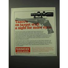 1986 Tasco IRIX20P Pistol Scope Ad - On Target