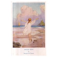 DREAM SHIPS. by Margaret W. Tarrant used postcard Medici Society Ltd. c. 1935 =