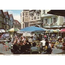 Dubonnet Advertising Umbrellas Buttermark Canterbury Kent Postcard