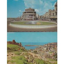Hastings Promenade + Aerial 2x 1970s Sussex Postcard