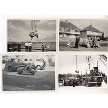 Vintage Collection Of Motorcycle Transport 4x Old Photo s