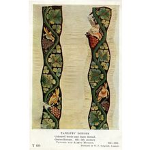 Tapestry Border Antique Embroidered Wool Linen Thread Roman Old Postcard