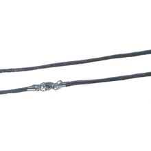 New 20 Inch Black Shinny Satin Rat Tail Necklace