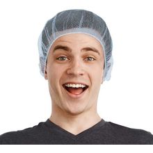 Blue Disposable Beard Nets for Work, 18 Inch. Pack of 2000 Polypropylene Disp...
