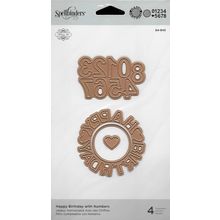 Spellbinders. Happy Birthday With Numbers Die Set. Die Cutting Cardmaking Crafts