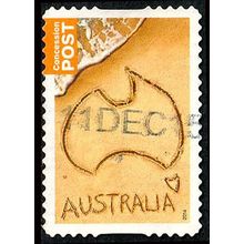 Australia 2014 Concession Used Stamp Map ,
