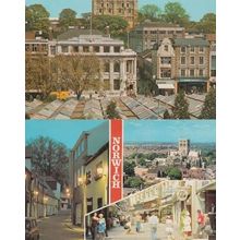 Norwich Market Place Eastern Electricity Parton Austin Old Shop 1970s Postcard s
