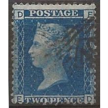 1858 SG45 2d Blue Plate 9 Fine Used “ED” ...
