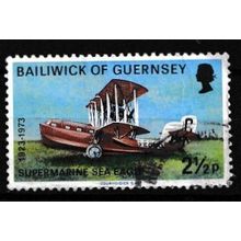 Guernsey 1973 2.1/2p 50th Anniversary of Air Service Sea Eagle SG 84 Fine Used