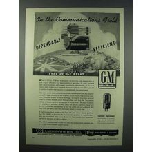 1943 G-M Type 29 Relay Ad - Communications Field