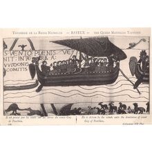 no 106 unused French postcard c.1910. BAYEUX, THE QUEEN MATILDA TAPESTRY =