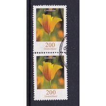 GERMANY 2005 FLOWERS 200c VERTICAL PAIR USED