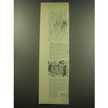 1949 Telecenter Berkshire Modern Radio Ad - Koussevitzky dropped his baton