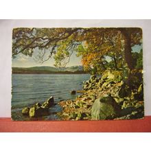 LOCH VENNACHAR, TROSSACHS.. used postcard by Valentine 1965 pm/