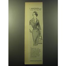 1960 I. Magnin & Co. Dress by Eleanor Green Advertisement - Shaped for fall