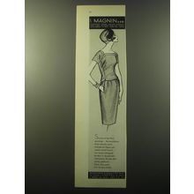 1960 I. Magnin & Co. Overblouse Dress by Mari Advertisement - Paris openings