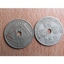 Belgium 1938 25 Centime Belgie (Dutch - Flemish Text) Coin