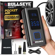 POCKET AIR Tire Inflator Portable Air Compressor by Bullseye Pro for Tires, Ball