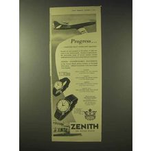 1956 Zenith Ref. 206, Ref. 302 Watch Ad