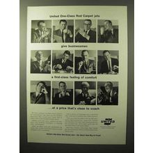 1964 United Airlines Ad - One-Class Red Carpet Jets