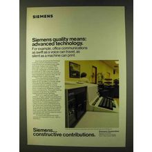 1979 Siemens All-Electronic Teleprinter Ad - Advanced
