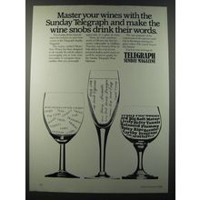 1986 Sunday Telegraph Ad - Master your wines with the Sunday Telegraph