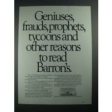 1987 Barron's Weekly Ad - Geniuses, Frauds, Prophets, Tycoons